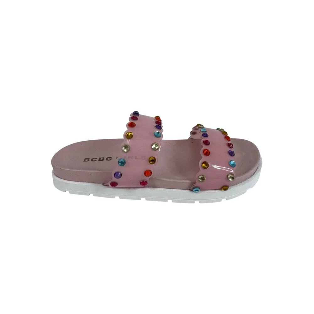 BCBG Girls pink double-strap slide sandals Size 13 M